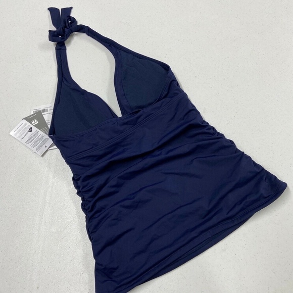 Athleta Shirrendipity Halter Tankini Top Blue NWT - Picture 3 of 12